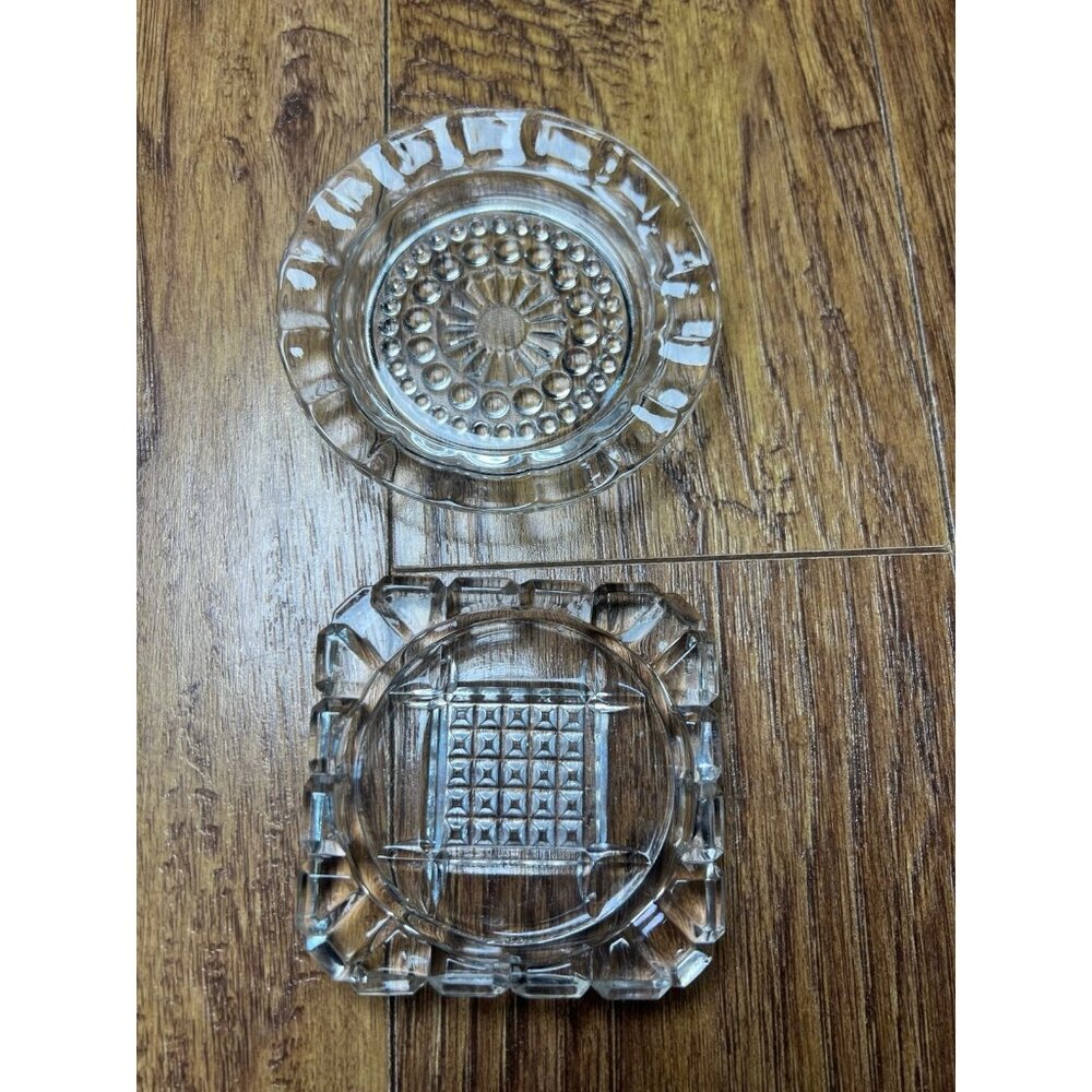 1950's Federal Glass Company and Hazel Atlas Depression Glass Coaster/Ashtray
